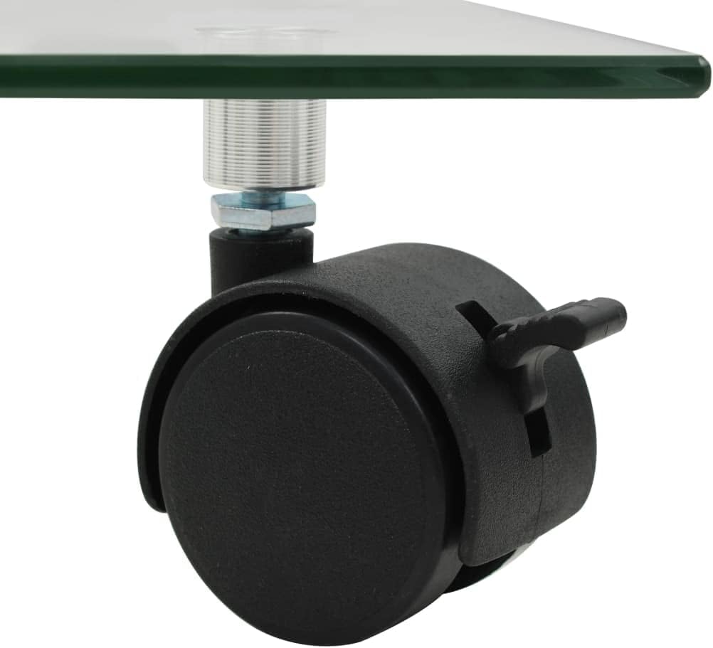 vidaXL 2X Pflanzenroller Hartglas 35x35cm Untersetzer Blumenroller Rollbrett