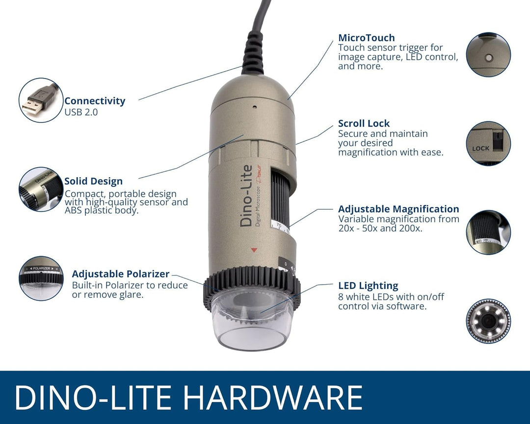 Dino-Lite AM4113ZT Kalibrierte Messungen, zusammengesetzt/Plastik [1,3 MP MT MS PZ], [1,3 MP MT MS P