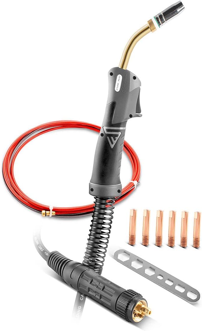 STAHLWERK MIG MAG-Schweissbrenner AK25/MB25 für Aluminium mit 3 Meter Schlauchpaket und Carbon-Seele
