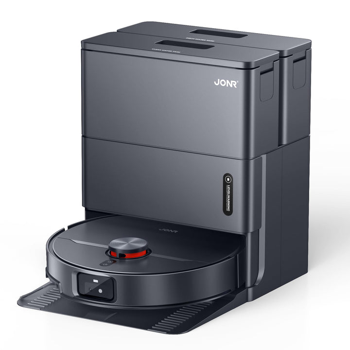 JONR X Serie 20000PA Saugroboter mit Wischfunktion - X1 MAX, Schwarz. | 75°C Warmwasser-Selbstreinig