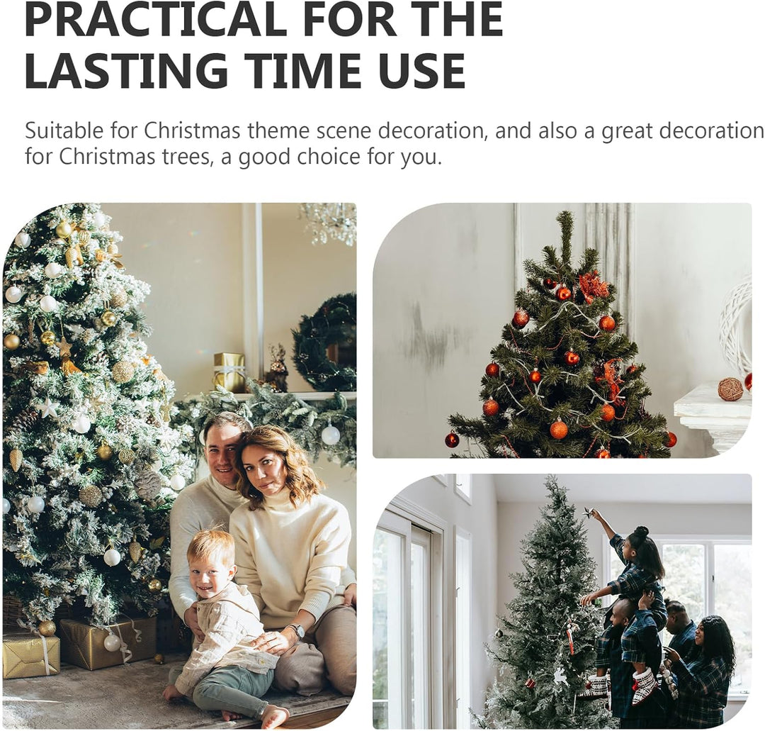 MAGICLULU 12 Stück Weihnachtliche Kunststoff-Glöckchen-Ornamente Weihnachtsbaumschmuck Kunststoff-Gl