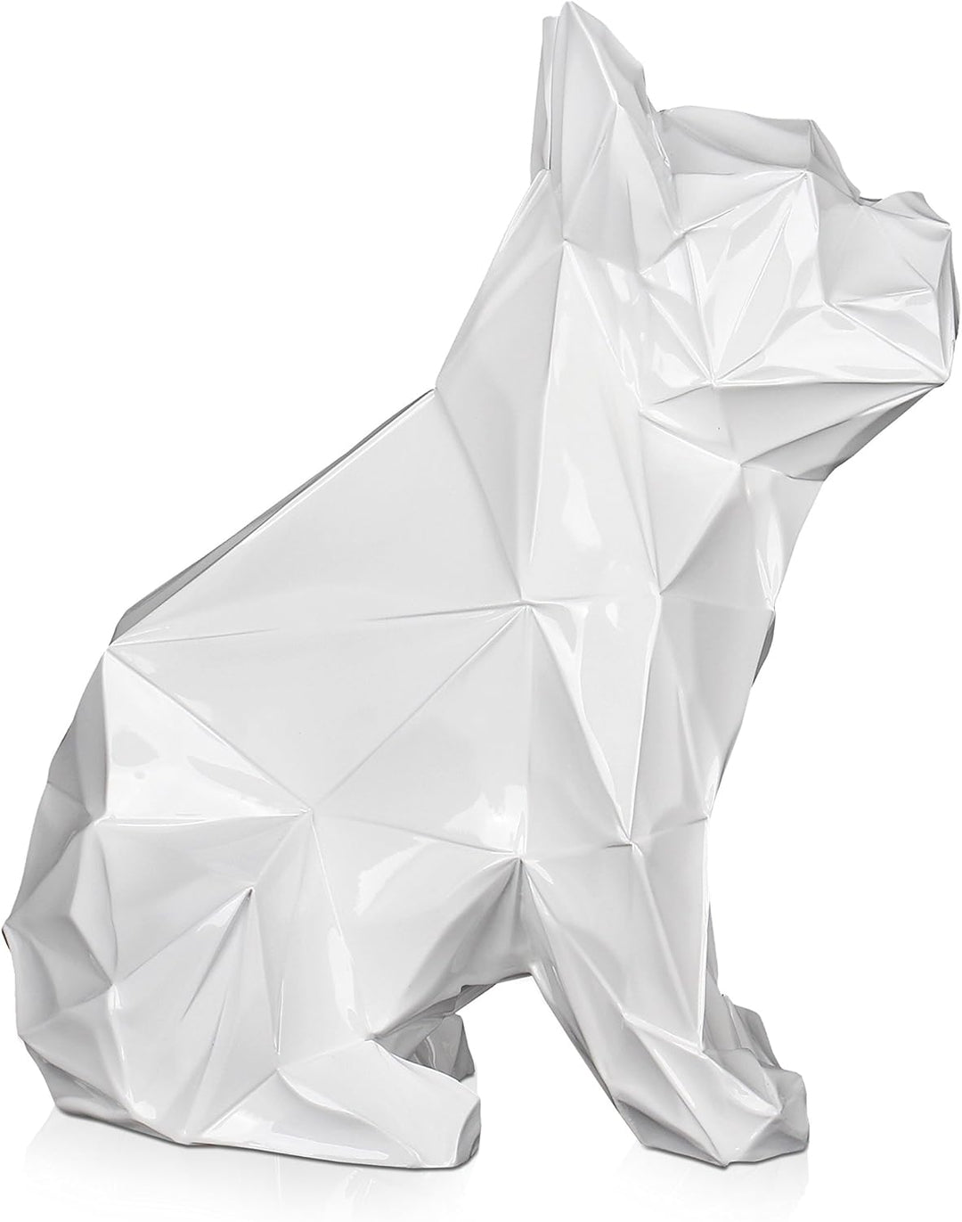 World Art TW60329 Harz-Skulptur Französische Bulldogge facettierte sitzt Moderne Harz Skulptur Statu