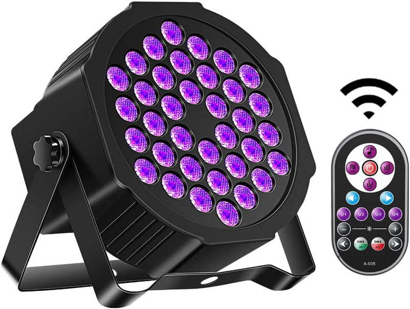 schwarzlicht strahler bühnenlicht 36 led UV strahler für party mit Fernbedienung DMX512 partylicht m