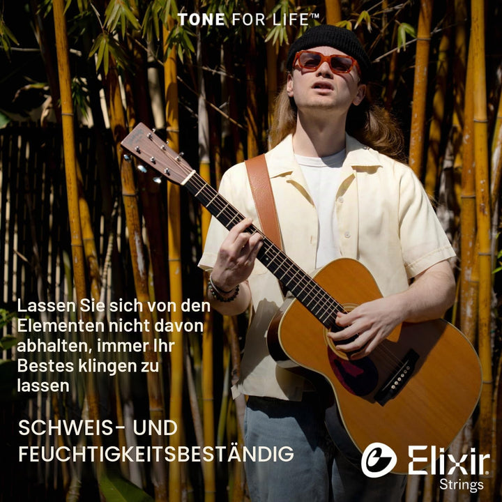 Elixir® 16152 Saiten Phosphor Bronze 12-saiter Akustik-Gitarrensaiten mit NANOWEB® Beschichtung, Lig
