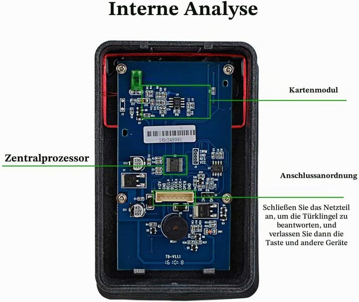 KDL Komplettes RFID-Zutrittskontrollsystem-Kit mit Stand-Along-Tastatur und Schliesser, DC12V / 3A-N