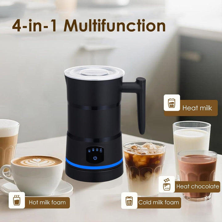 Milchaufschäumer Elektrisch 4 in 1,430ml Grosses Automatischer Milchschäumer,Geräuschloser,Abschaltu