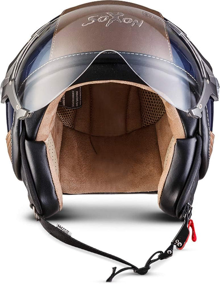 Soxon® SP-325 Urban „Blue“ · Jet-Helm · Motorrad-Helm Roller-Helm Scooter-Helm Moped Mofa-Helm Chopp