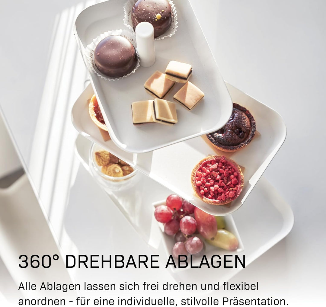 Serving stand 3 tiered - Tower - White Weiss Single, Weiss Single