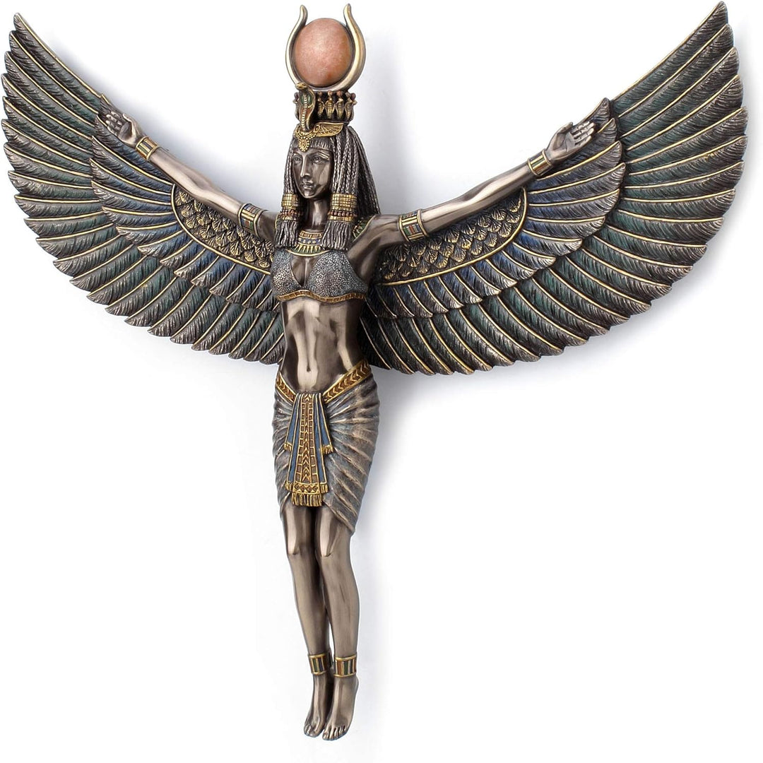 Veronese Design Wandschild, ägyptische Göttin Isis Spreading Wings 30 cm hoch