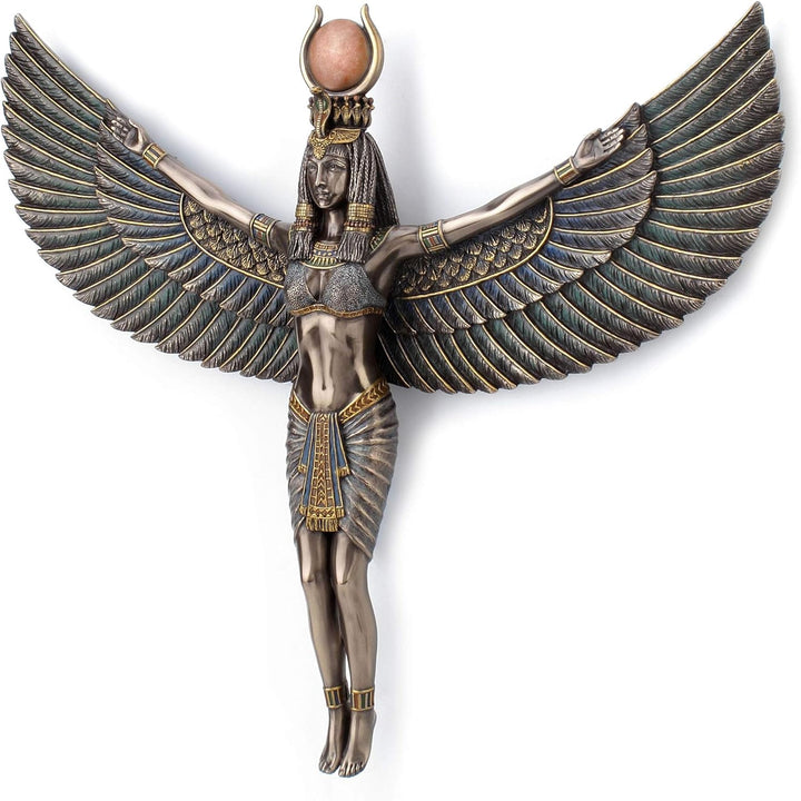 Veronese Design Wandschild, ägyptische Göttin Isis Spreading Wings 30 cm hoch