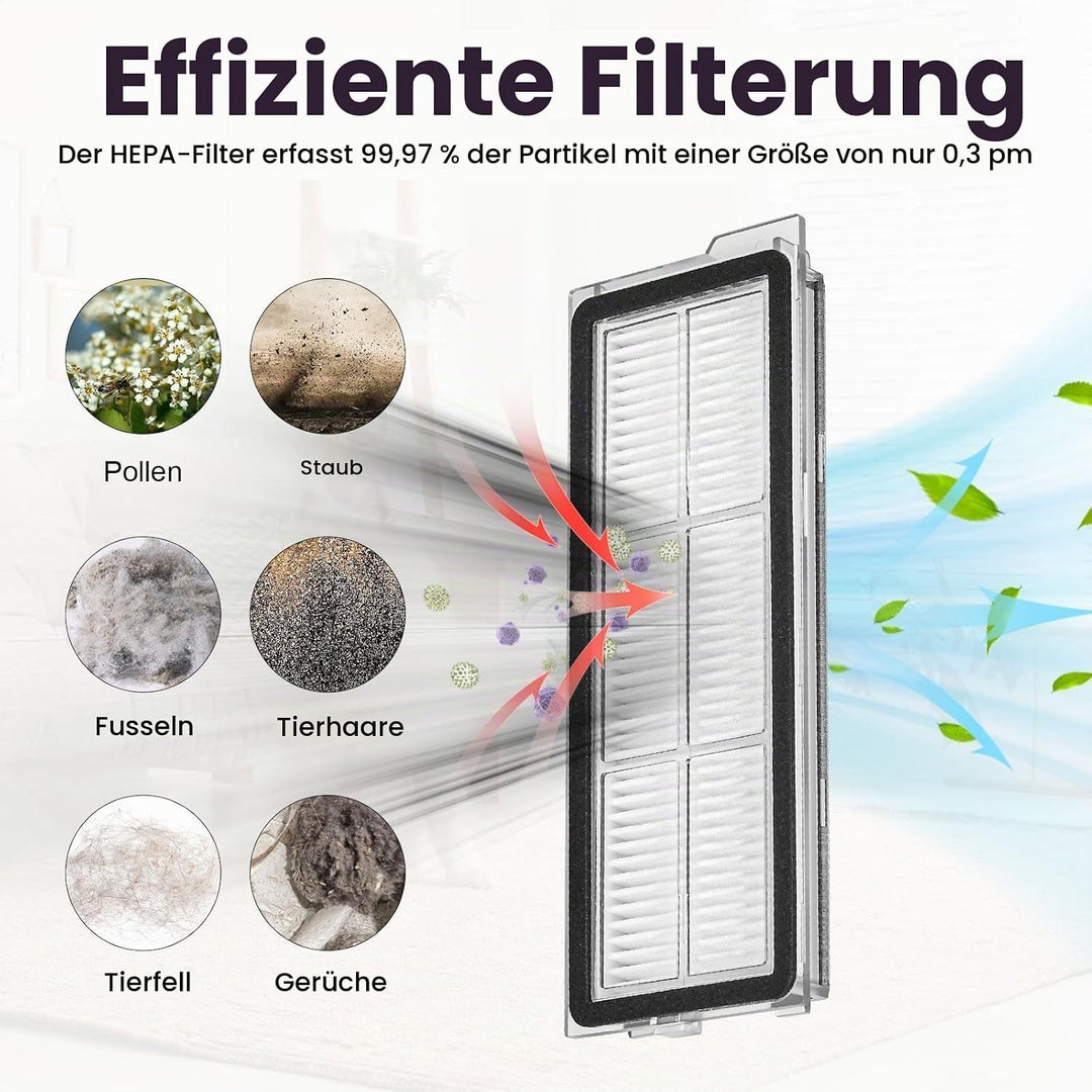 Ersatzteile Zubehörset für Roborock Qrevo Curv/Qrevo Edge/Qrevo Curv S5X/Qrevo S5V/Qrevo Edge S5A St
