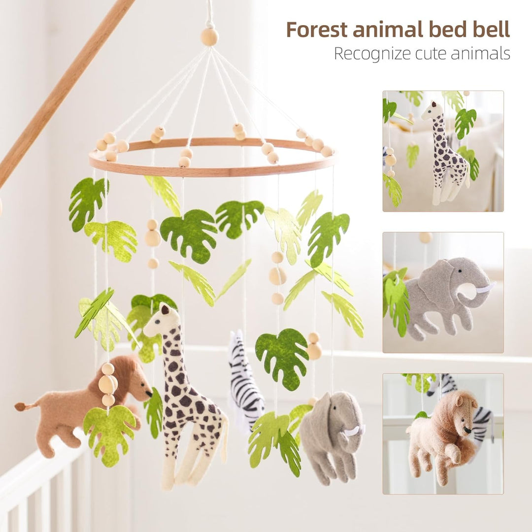 Mobile Baby Kinderbett Bettglocke, Grünes Blatt Wald Tiere Mobile Baby Windspiele, Hängende Mobile W