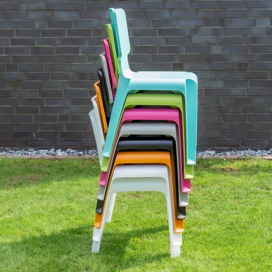 Stapelstuhl, Kunststoff Stuhl Stapelbar Authentics Wait robust versch.Farben grau