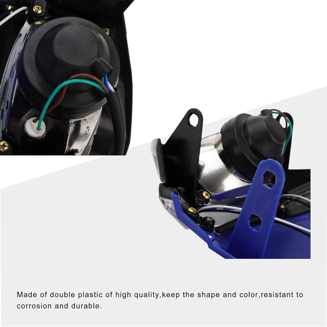 GOOFIT Blau H4 12V 35W Scheinwerfer Mini Blinkerleuchten Lichtmaske mit Front Verkleidung Ersatz für