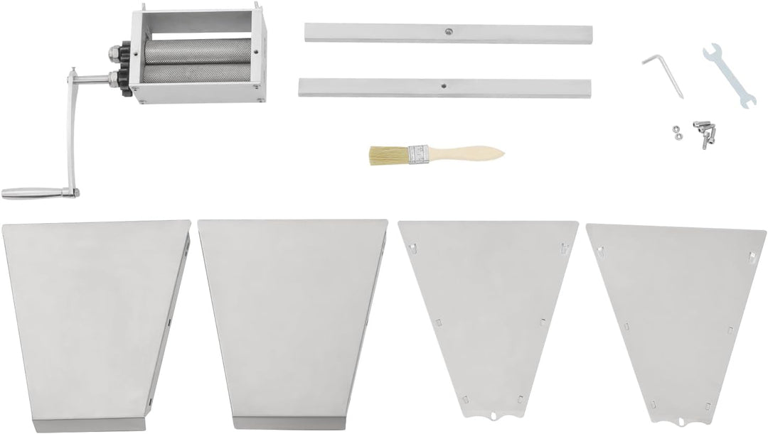 Getreidemühle Manuell 4L Kornmühle für Mais Weizen Malzmühle | 0-2,5mm Einstellbar, Grosse 22×21cm Ö