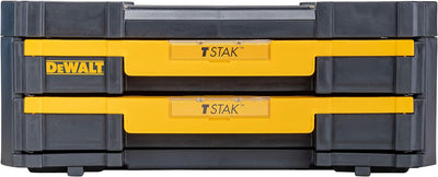 Dewalt DWST1-70706 T STAK-Box IV Doppelschubladen-Werkzeugbox (mit herausnehmbaren Innenteilern)