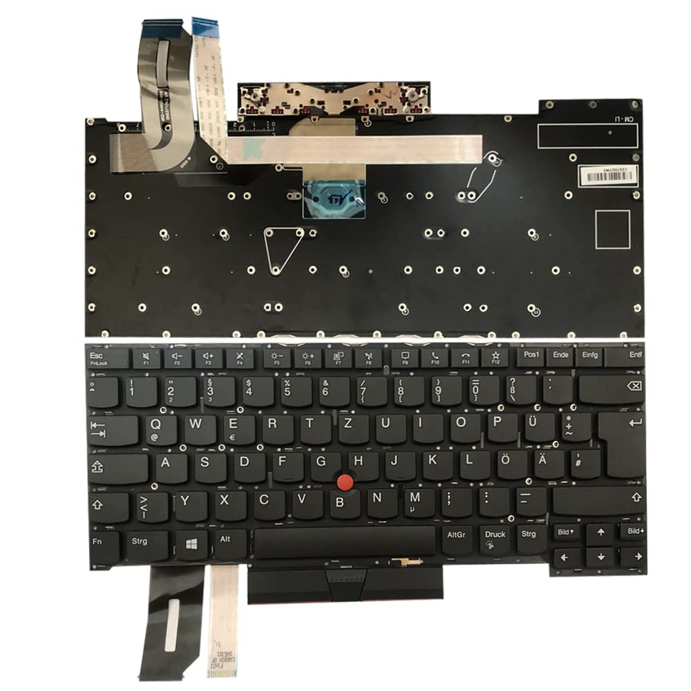 Gintai Ersatztaste Tastatur Deutsch Keyboard QWERTZ Backlit für Lenovo Thinkpad T490s 20NX 20NY, T49