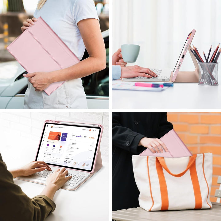 Tastatur für Xiaomi Pad 8/7/7 Pro 2024 11.2", Hülle mit Tastatur für Xiaomi Pad 7 2024 Magnetische B