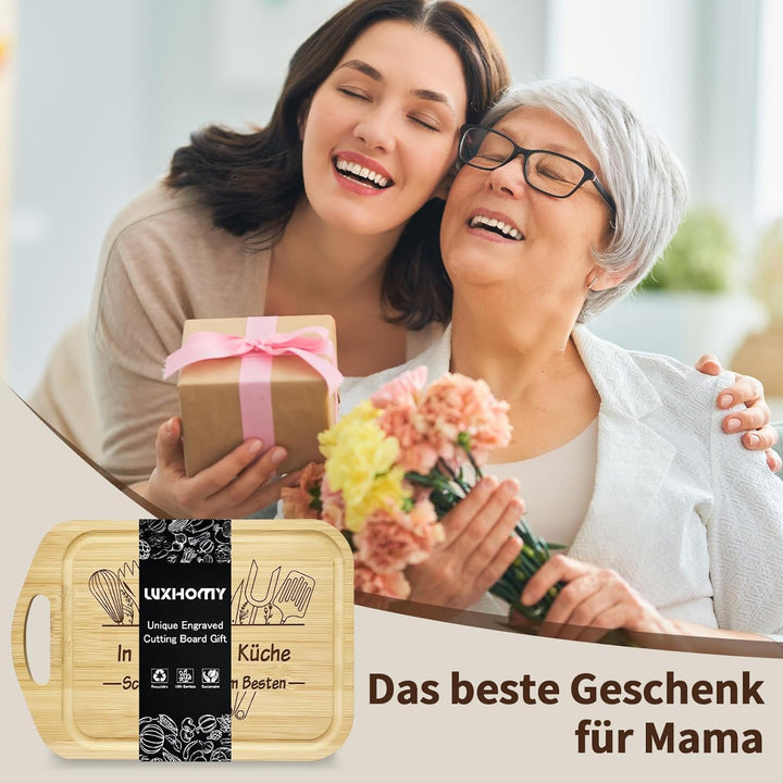 Geschenke für Mama - Schneidebrett aus Bambus, Mama Geschenk, Schneidebrett Mutter, Geschenk für Mut