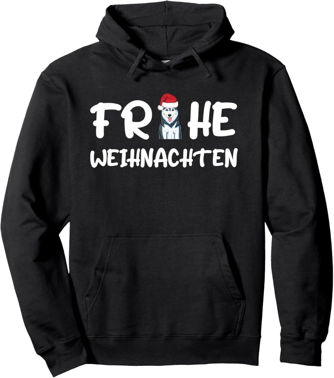 Husky Weihnachtspulli Hund Husky Frohe Weihnachten Pullover Hoodie