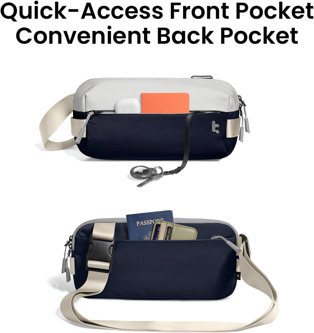 tomtoc Premium T21 Sling Bag Herren 3L EDC Umhängetasche, leichte robuste Schultertasche für iPad mi