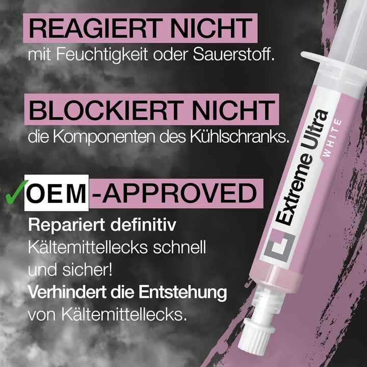 ERRECOM Extreme Ultra White 6 x 6 ml Turafalle für Kühlschränke mit luftdichtem Kompressor und R600