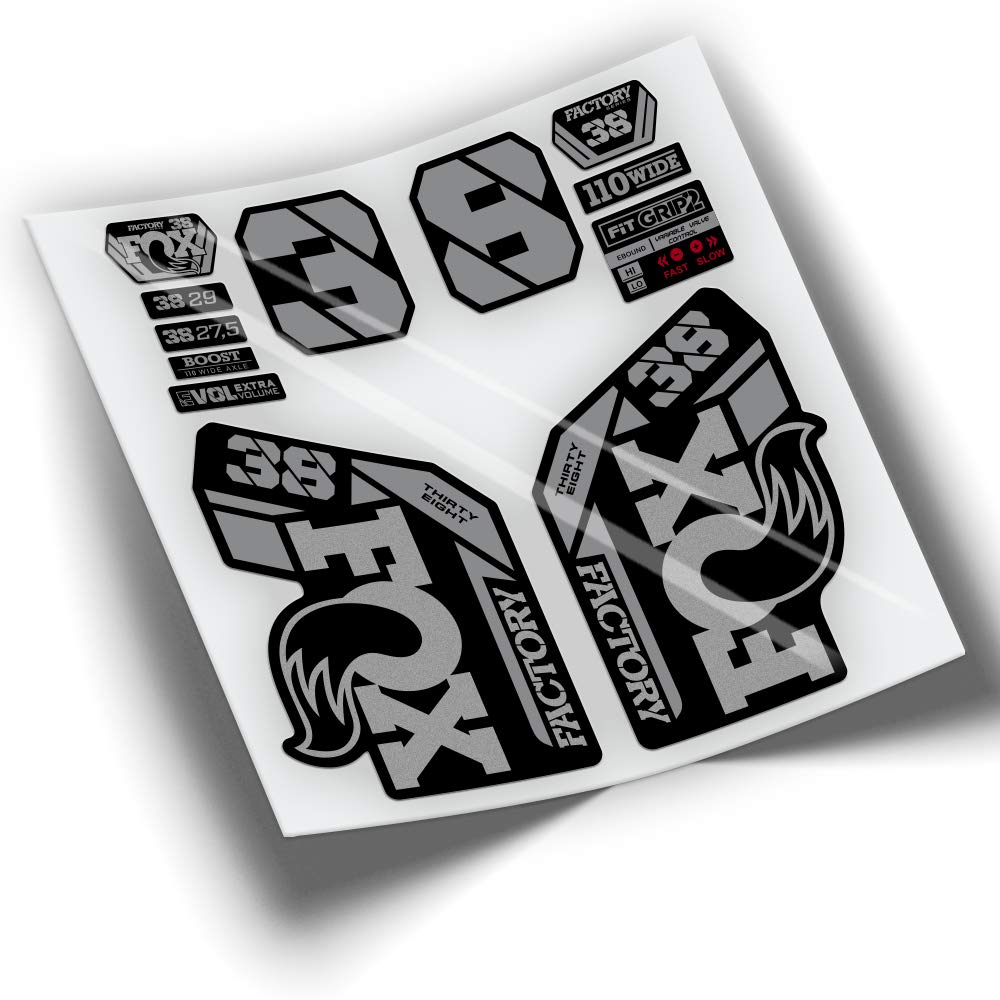 Ref: VP432 Aufkleber, kompatibel mit Fox- 38 Gabel, Kashima 2021-2024, zweifarbig, MTB, Sticker, Auf