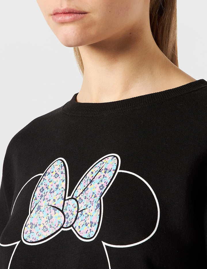ONLY Damen Onldisney Life L/S Minnie Flower Box SWT Sweatshirt, Schwarz