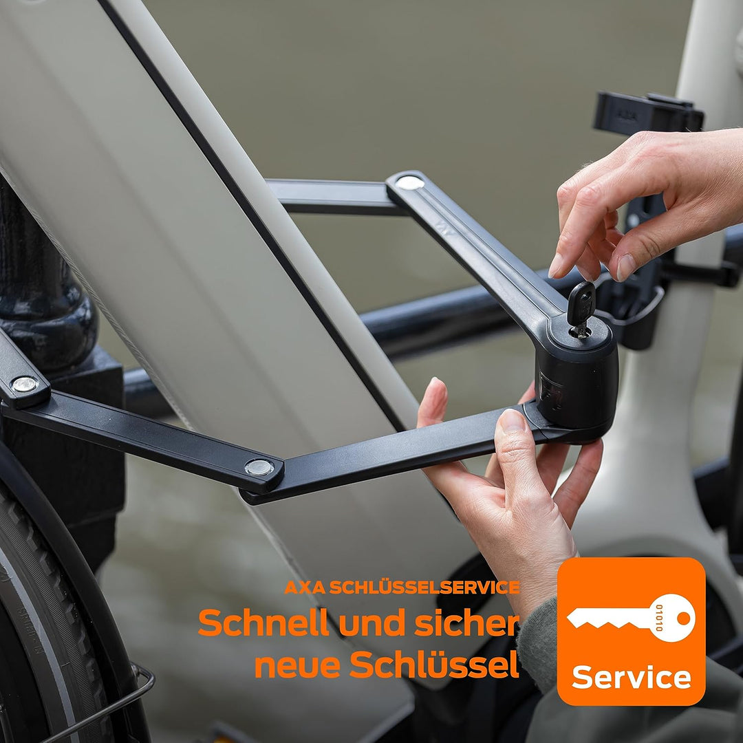 AXA Fold 100 – Faltschloss Fahrrad – Länge 100 cm – Sicherheitsstufe 9 – Fahrradschloss mit 2 Schlüs