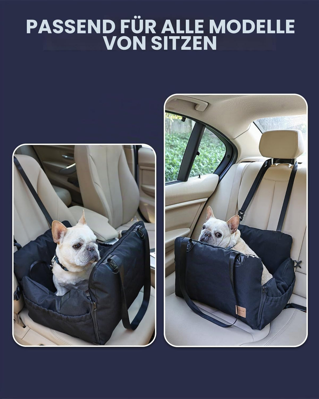 Mxmoonant Hunde Autositz für Kleine Hunde Gewicht weniger als 10kg, Multifunktional Abnehmbar Waschb