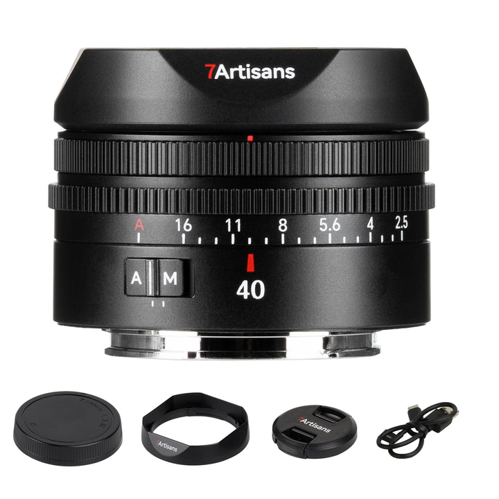 7artisans AF 40mm F2.5 Vollformatobjektiv für E-Mount,90g, automatischer/manueller Fokus,Erkennung d