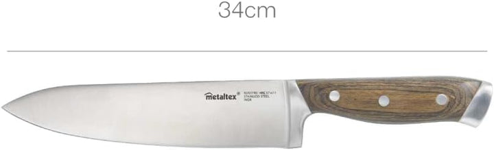 Metaltex Heritage Kochmesser Heritage Line mit Holzgriff und Klinge 20,5 cm
