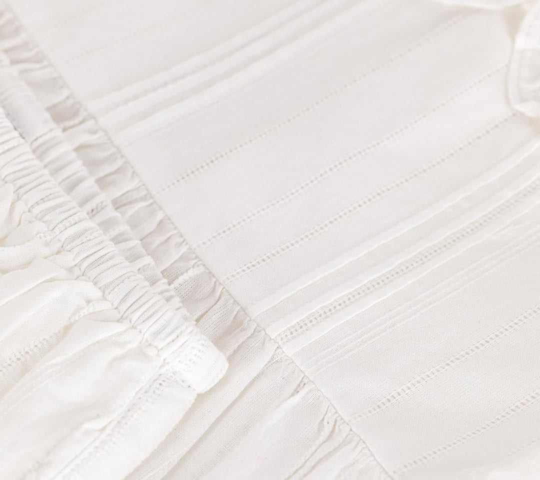 Petit Bateau Baby - Mädchen A0cll Kurzarmkleid und Bloomer (1er Pack) 18 Monate Weiss, 18 Monate Wei