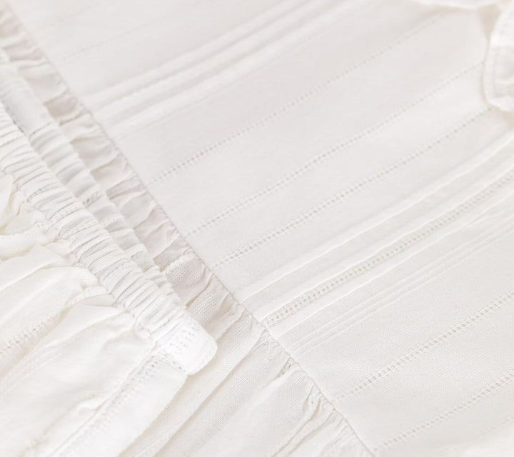 Petit Bateau Baby - Mädchen A0cll Kurzarmkleid und Bloomer (1er Pack) 18 Monate Weiss, 18 Monate Wei