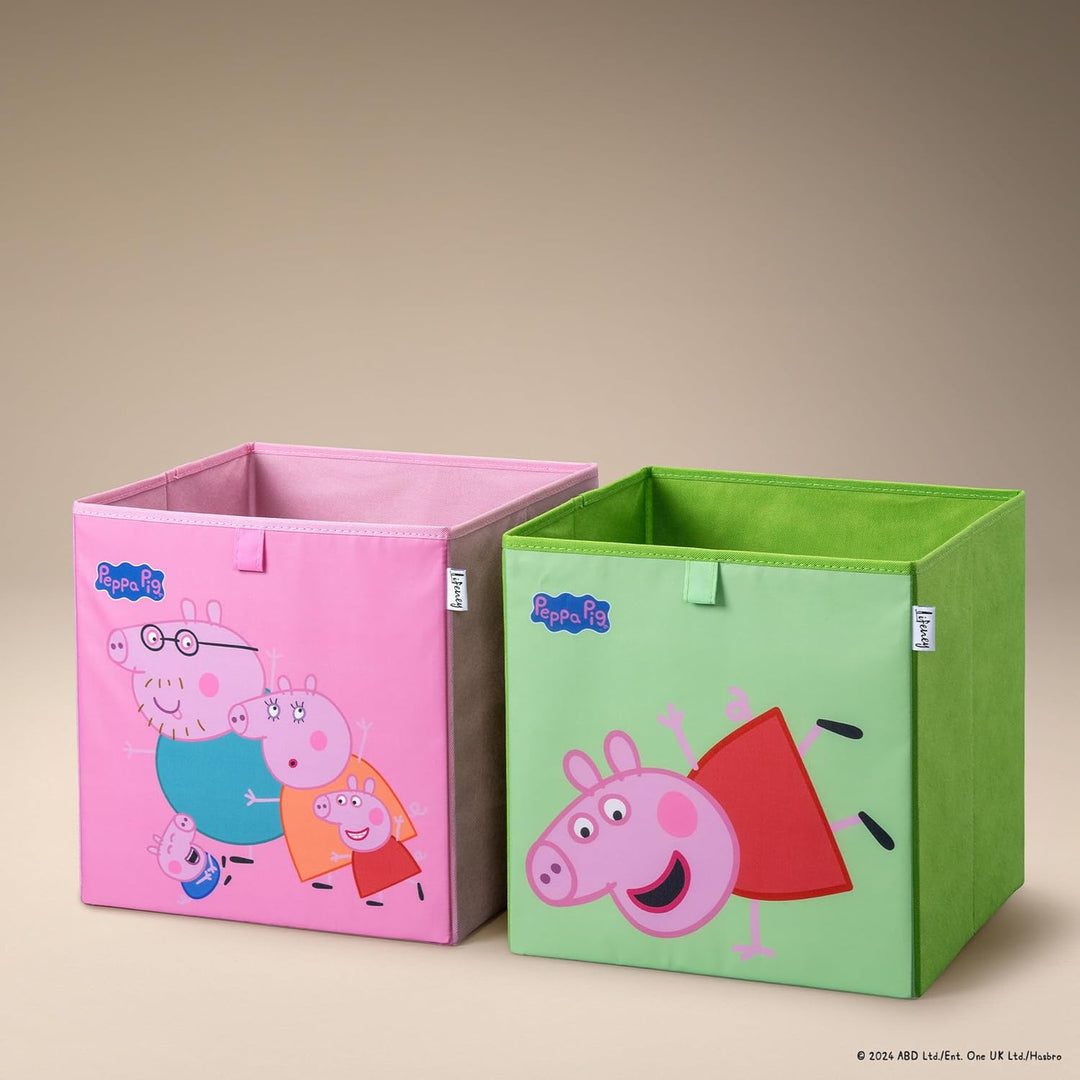 LIFENEY meets Peppa Wutz Aufbewahrungsboxen für Kinder 2er Set – Box-Set mit Peppa Pig Motiven zur A