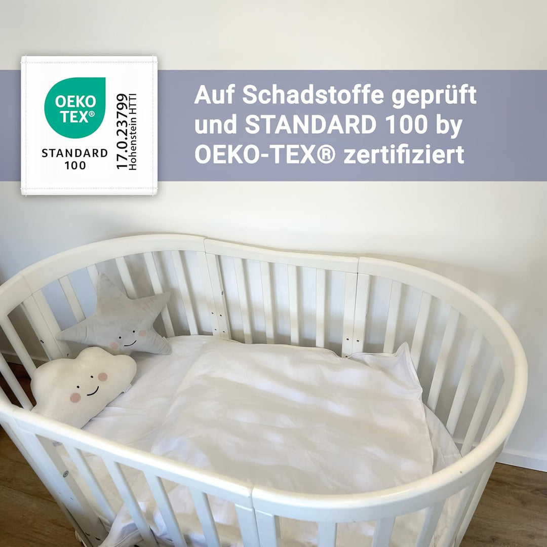 ZOLLNER Kinderbettdecke, 80 x 80 cm, Daunen, Federn, Baumwolle 80x80 cm (1er Pack), 80x80 cm (1er Pa