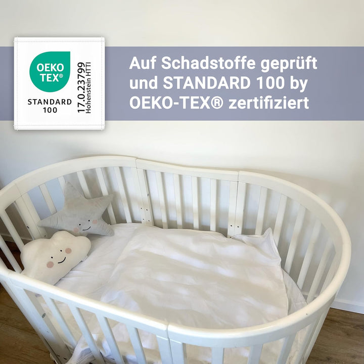 ZOLLNER Kinderbettdecke, 80 x 80 cm, Daunen, Federn, Baumwolle 80x80 cm (1er Pack), 80x80 cm (1er Pa