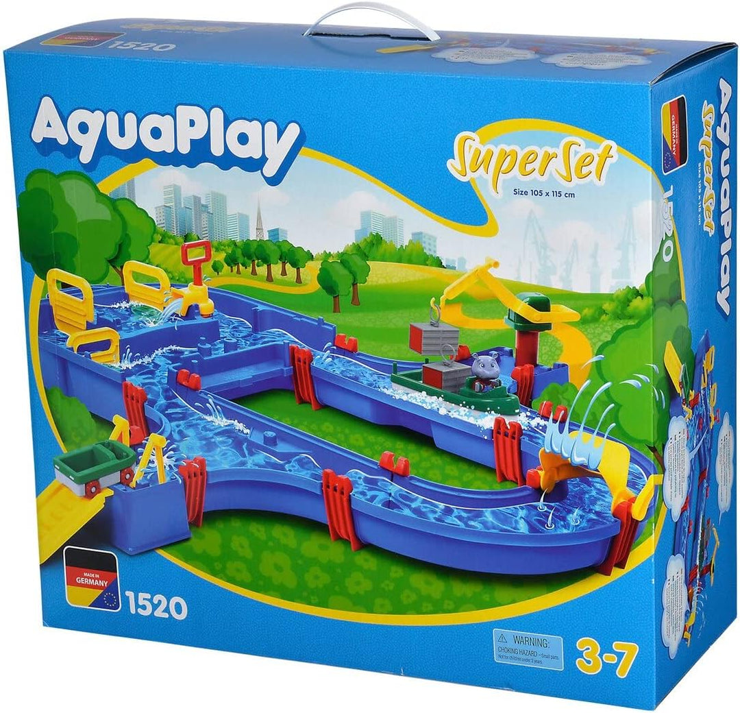 AquaPlay - Superset - Wasserbahn mit vielen Spielfunktionen bestehend aus 41 Teilen, Spieleset inklu