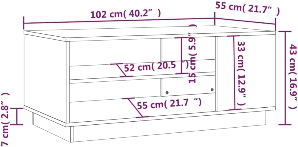 vidaXL Couchtisch mit Stauraum Beistelltisch Kaffeetisch Sofatisch Teetisch Tisch Wohnzimmertisch Ab