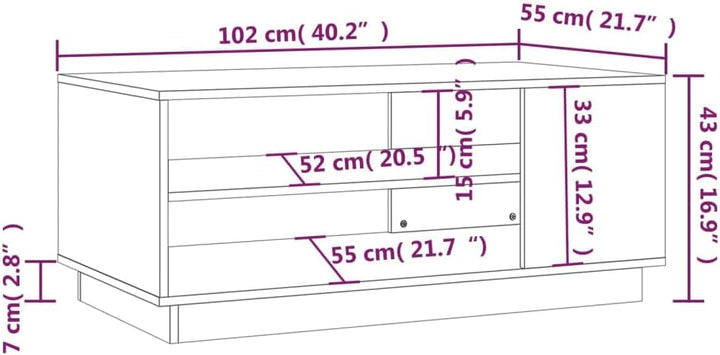vidaXL Couchtisch mit Stauraum Beistelltisch Kaffeetisch Sofatisch Teetisch Tisch Wohnzimmertisch Ab