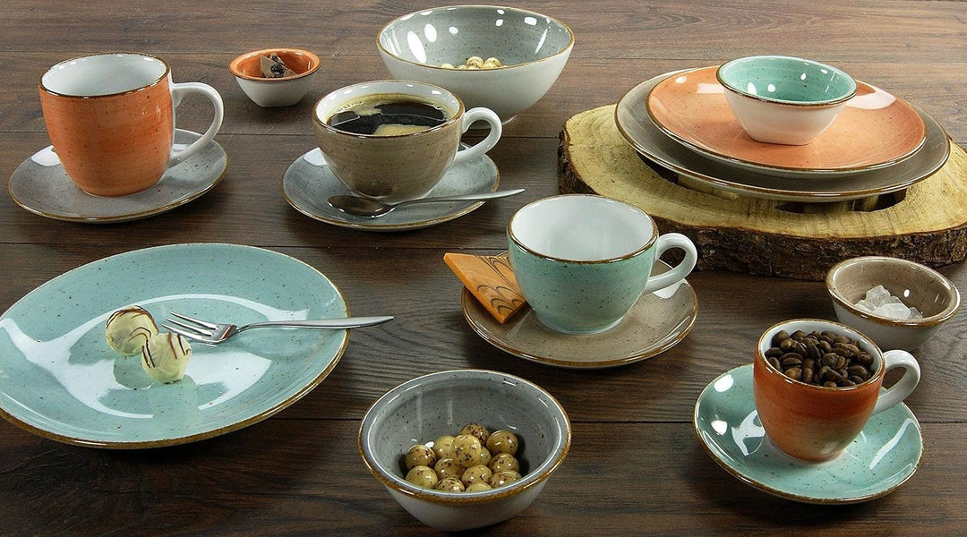 CreaTable 17725, Serie Vintage Nature, Geschirrset Kaffeetassenset 8 teilig