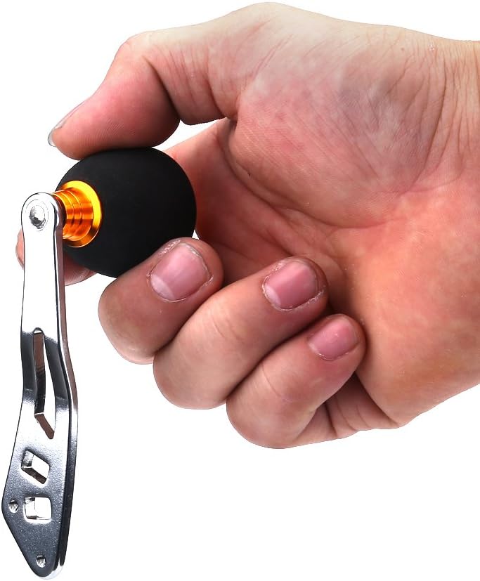 Power Handle for Calcutta Fishing Reel,Angelrolle Griff Ersatz Power Knob Vollmetall Baitcasting Ang