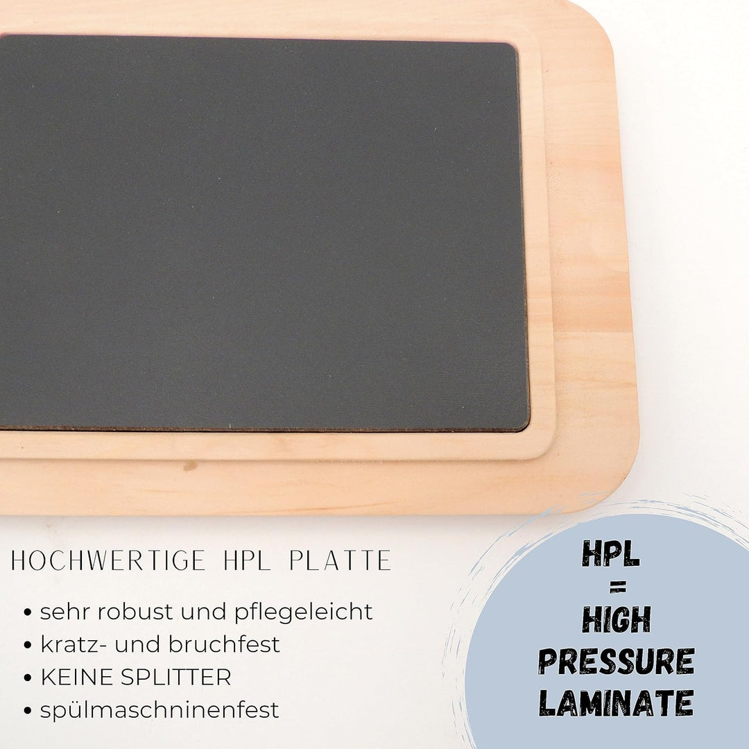 JOWE Butterdose aus Zirbe | Zirbenbutterdose mit HPL Platte | made in Austria | ohne Gravur, Ohne Gr