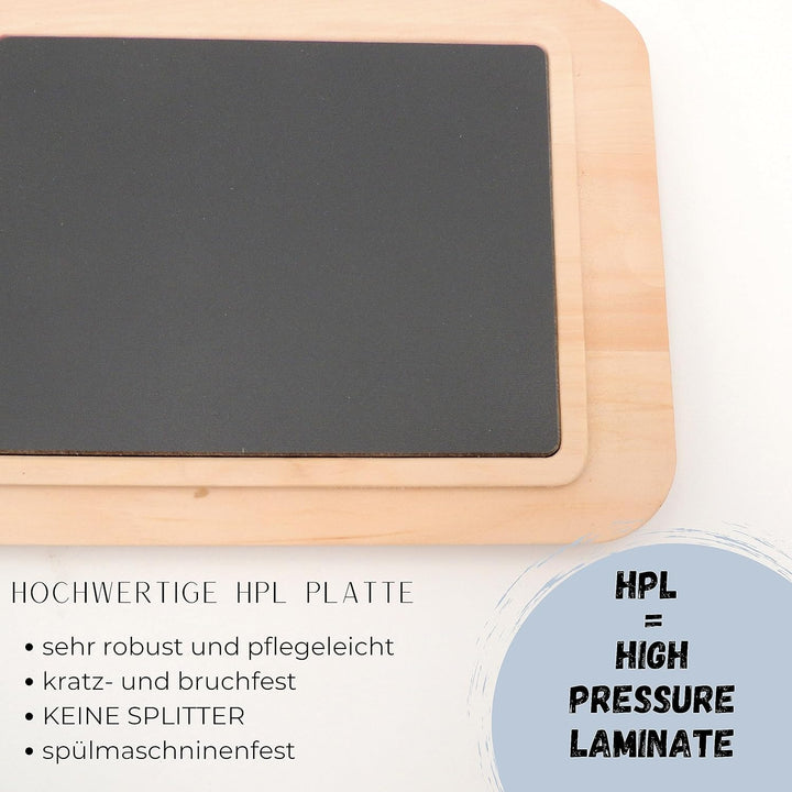JOWE Butterdose aus Zirbe | Zirbenbutterdose mit HPL Platte | made in Austria | ohne Gravur, Ohne Gr