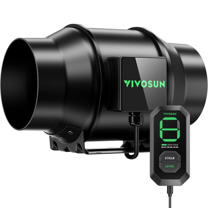 VIVOSUN AeroZesh G6 Rohrventilator 150 mm, EC-Abluftventilator Ventilator Growbox Rohrlüfter 660 m³/