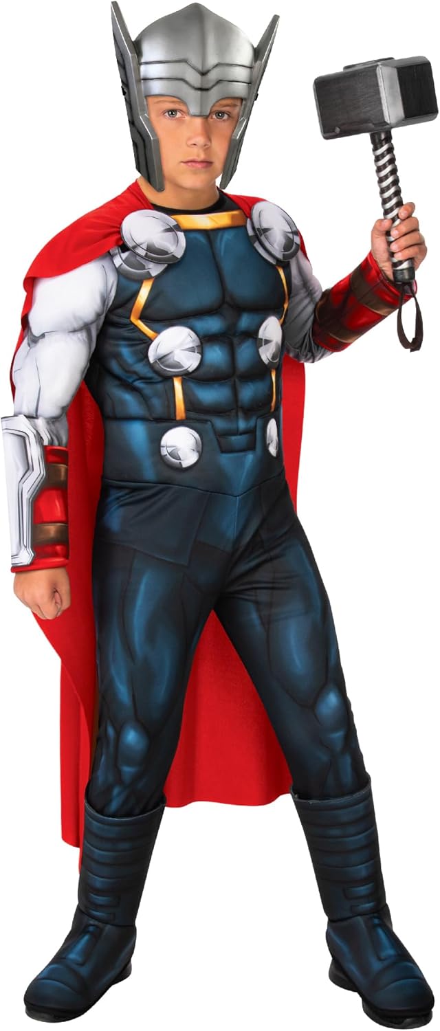 Rubie's Offizielles Marvel Avengers Thor Deluxe Kinderkostüm, Kinder-Superhelden-Kostüm