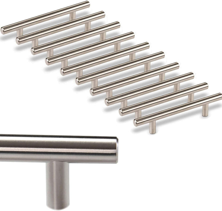 SOTECH 10 x Möbelgriff G6 echt Edelstahl massiv Ø 12 mm/BA 96 mm Stangengriffe Relinggriffe BA 096 m