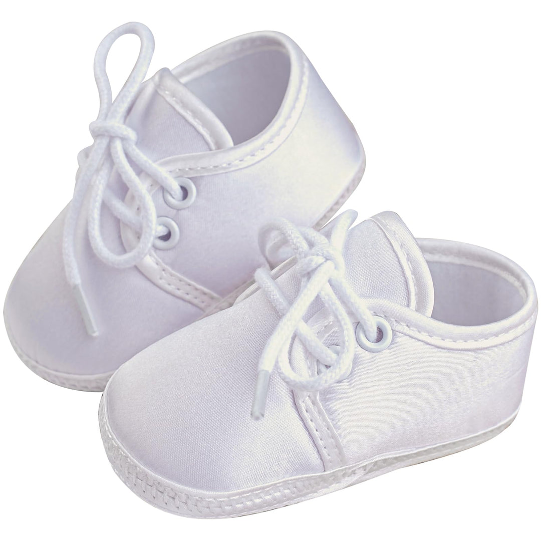 Booulfi Baby Jungen Schuhe Neugeborene Wihte Schuhe für Kleinkind Taufe Schuhe und Socken Set 0-18M,