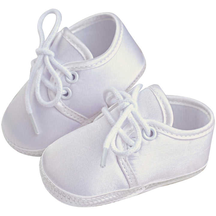 Booulfi Baby Jungen Schuhe Neugeborene Wihte Schuhe für Kleinkind Taufe Schuhe und Socken Set 0-18M,