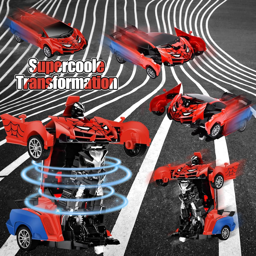 Ferngesteuertes Auto Roboter, Transformator Spielzeug für Junge Mädchen ab 3 4 5 6 7 8 9+ Jahre, RC